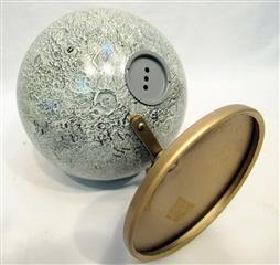 LOT OF 2  VINTAGE MOON GLOBES-REPLOGLE METAL LUNAR MOON GLOBE BANK 6